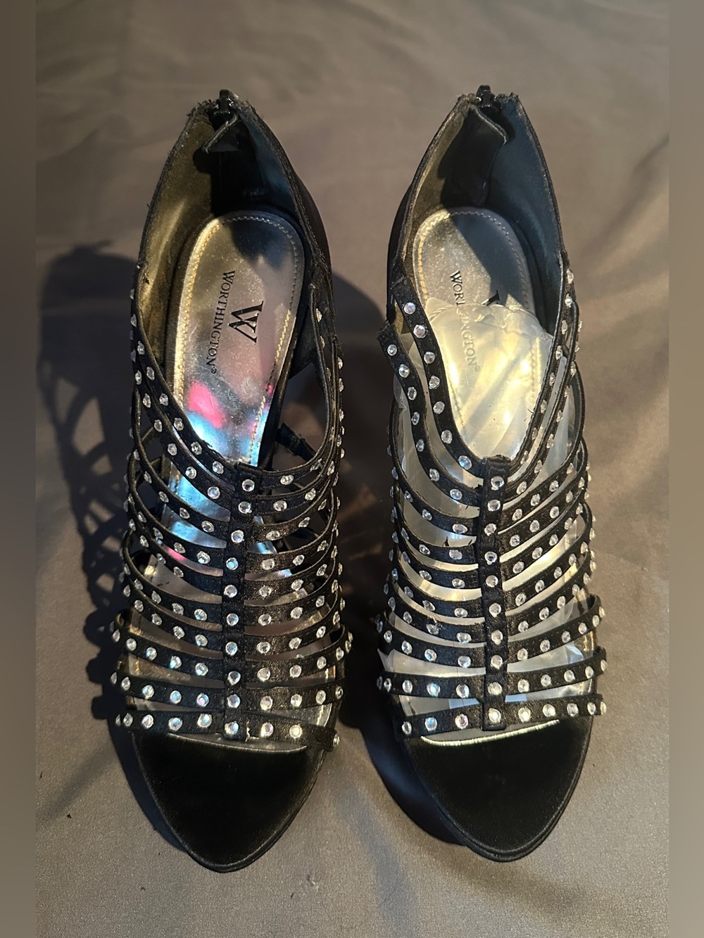 Rhinestone Sexy Straps Sz 7
